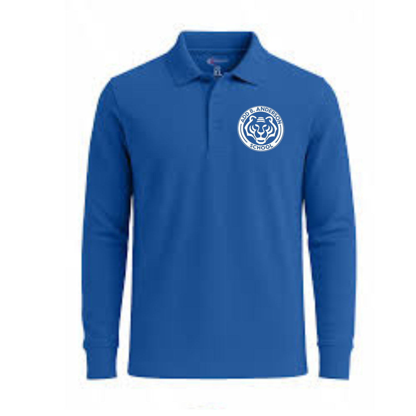 Add B Anderson 8th Grade Royal LS Polo W/ Logo (8748ADDB)
