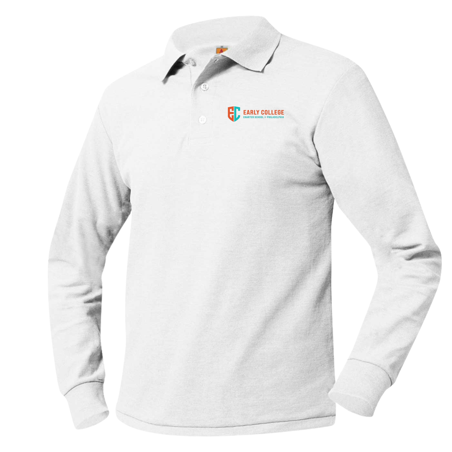 EARLY COLLEGE LONG SLEEVE POLO W/ LOGO (8748ECC)