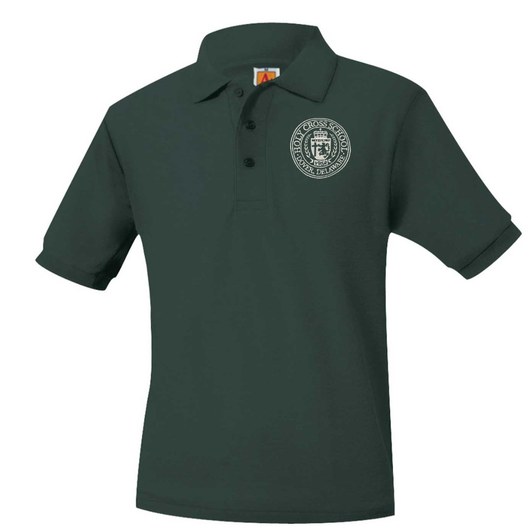 HOLY CROSS SHORT SLEEVE POLO W/LOGO (8747HC-DE)
