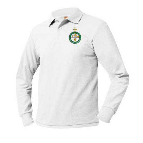 ST. MARK'S HIGH SCHOOL LS POLO W/LOGO (8766SMHS-DE)