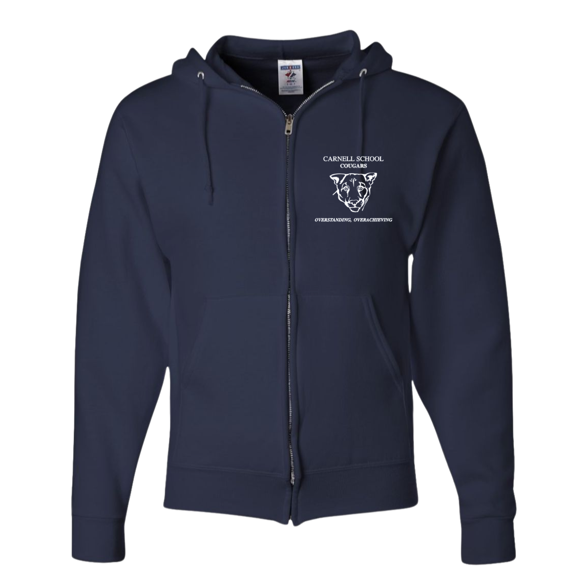 CARNELL NAVY FULL ZIP HOODIE W/LOGO (993CARN)