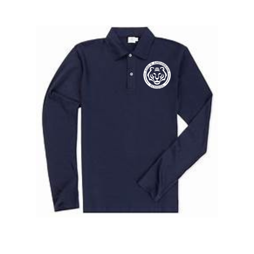 Add B Anderson Long Sleeve Polo W/ Logo (8748ADDB)