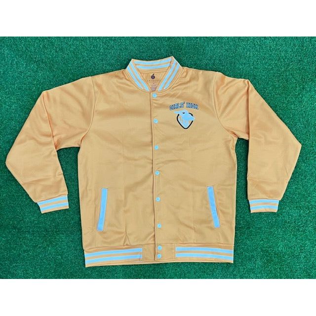 GIRLS' HIGH BOMBER JACKET-ANIMAL