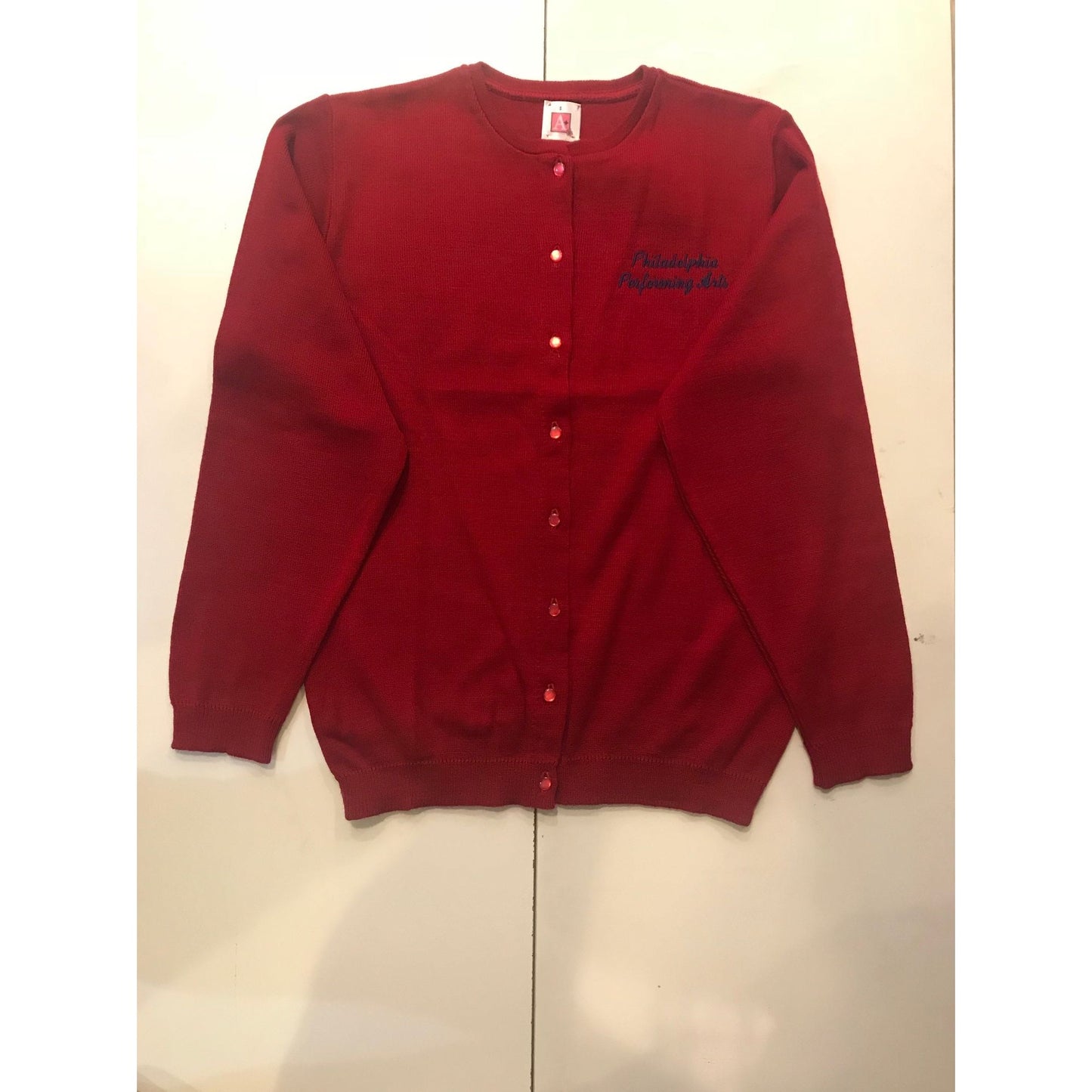 ARTS RED CARDIGAN GRADES 6-8 (4917F)