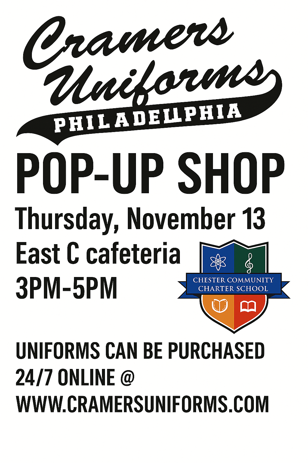 CHESTER POP-UP SHOP NOVEMBER 13TH