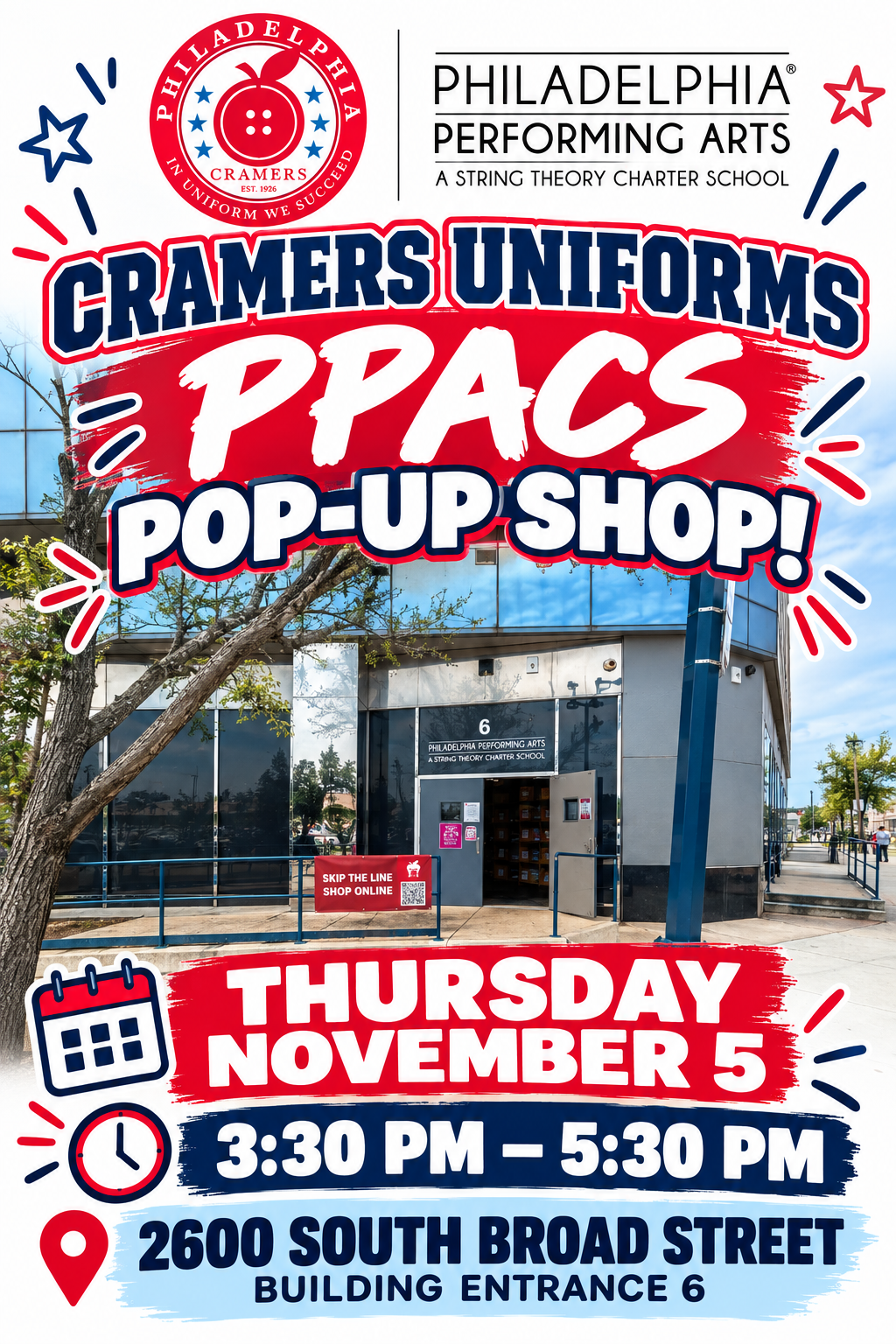 POP UP SHOP-PPACS NOVEMBER 5TH