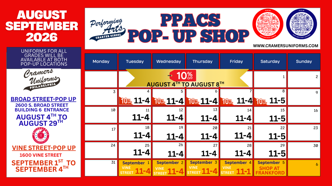 POP UP SHOP-PPACS AUGUST 4TH-SEPTEMBER 4TH
