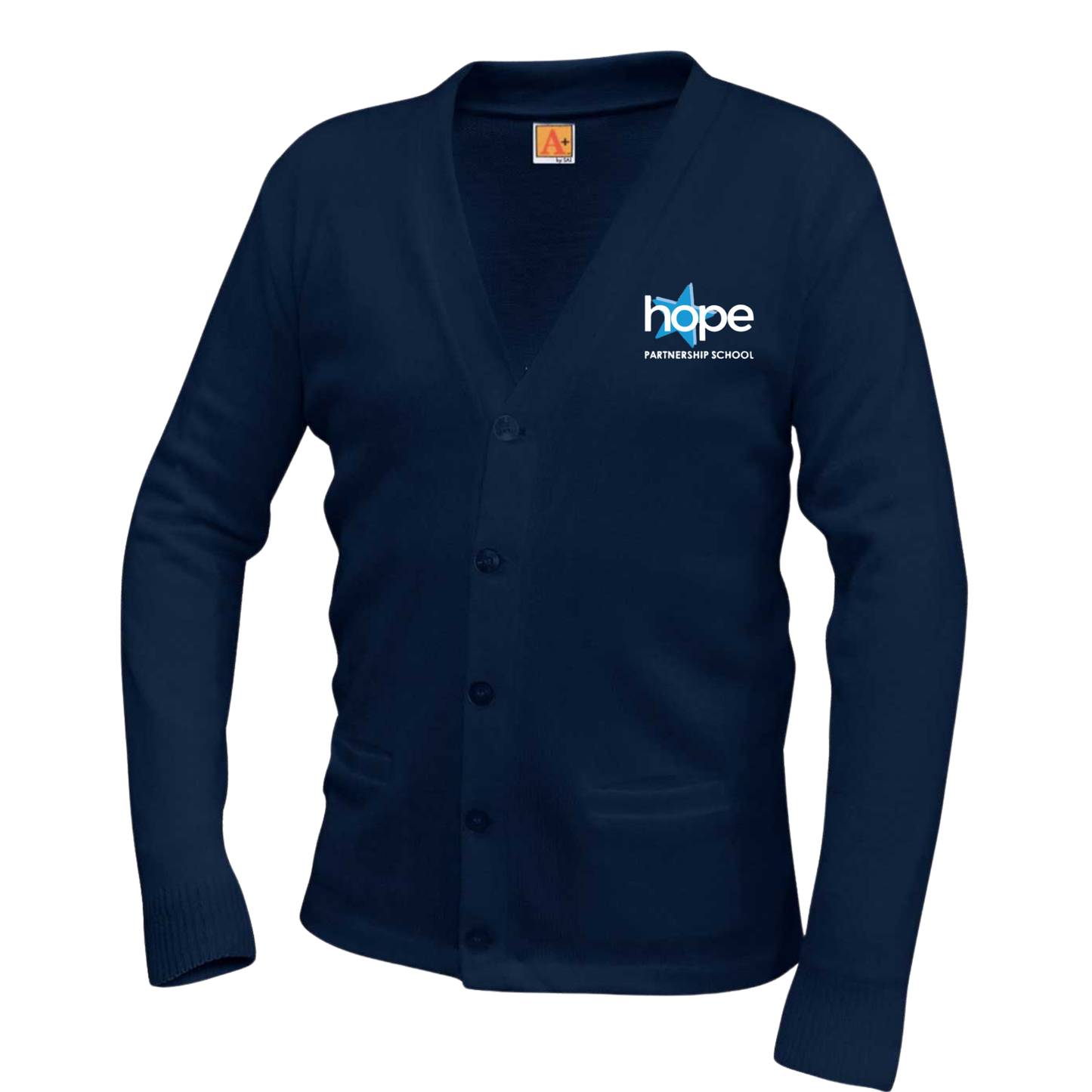 HOPE V-NECK CARDIGAN W/LOGO (6300HOPE)
