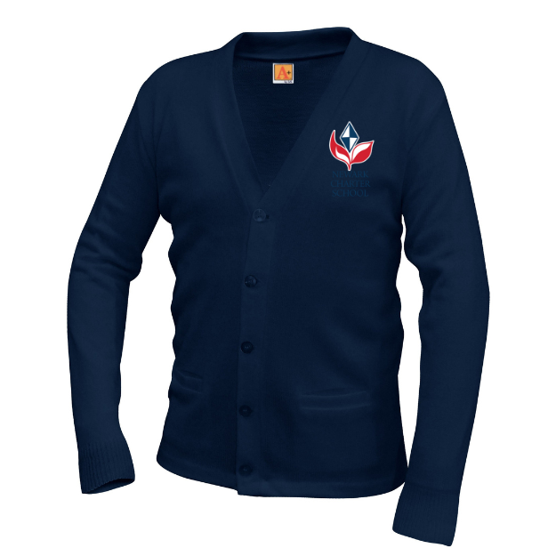 NEWARK CHARTER V-NECK CARDIGAN W/LOGO (6300NCS)