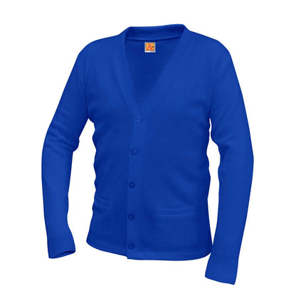 YOUNG SCHOLARS  V-NECK CARDIGAN W/LOGO (6300YSCS)