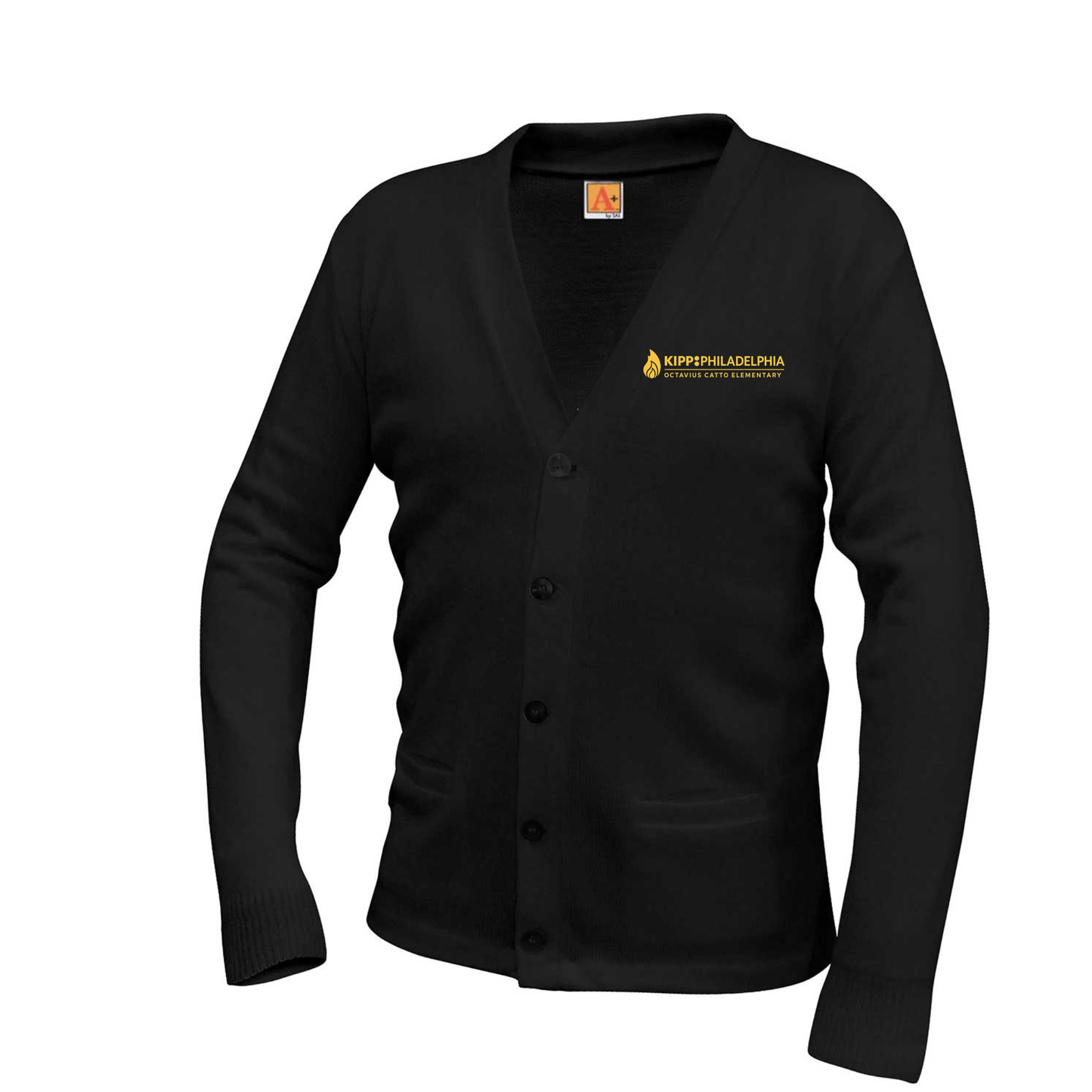 KIPP CATTO ELEMENTARY V-NECK CARDIGAN W/LOGO (6300KIPP-CATTO)