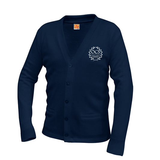 ODYSSEY CHARTER SCHOOL V-NECK CARDIGAN (6300OCS-DE)