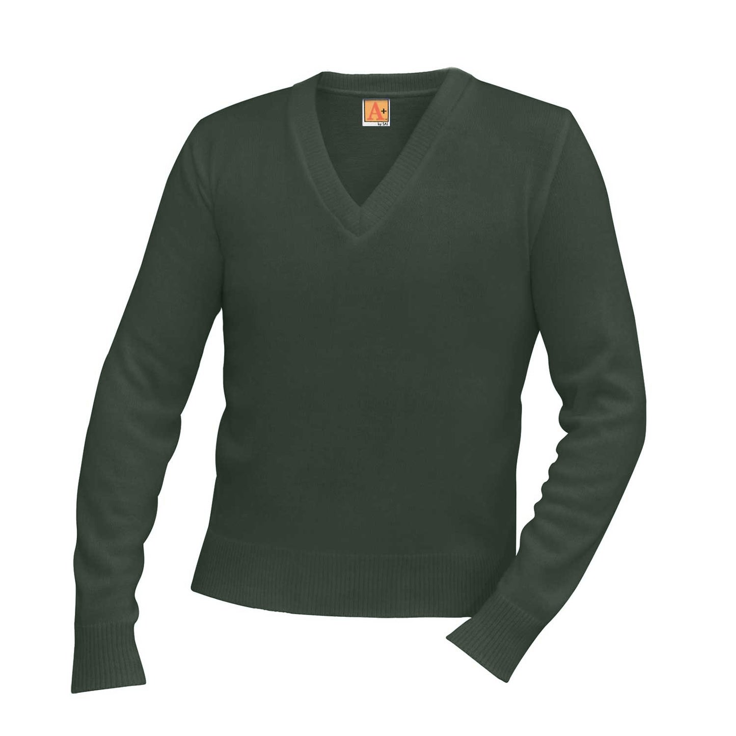 SAINT MARK'S  V-NECK PULLOVER SWEATER W/LOGO (6500SMHS-DE)