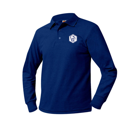CSW ROYAL LONG SLEEVE POLO W/LOGO (8748CSW-DE)