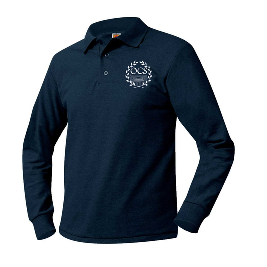 ODYSSEY CHARTER SCHOOL LS POLO W/LOGO (K-12) (8748OCS-DE)
