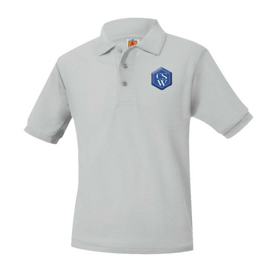 CSW GREY SS POLO W/LOGO (8747CSW)