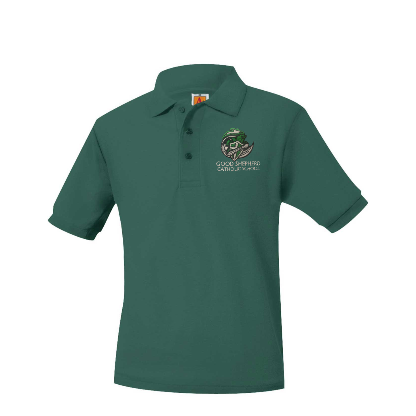 GOOD SHEPHERD SHORT SLEEVE POLO W/LOGO (8747GS-DE)