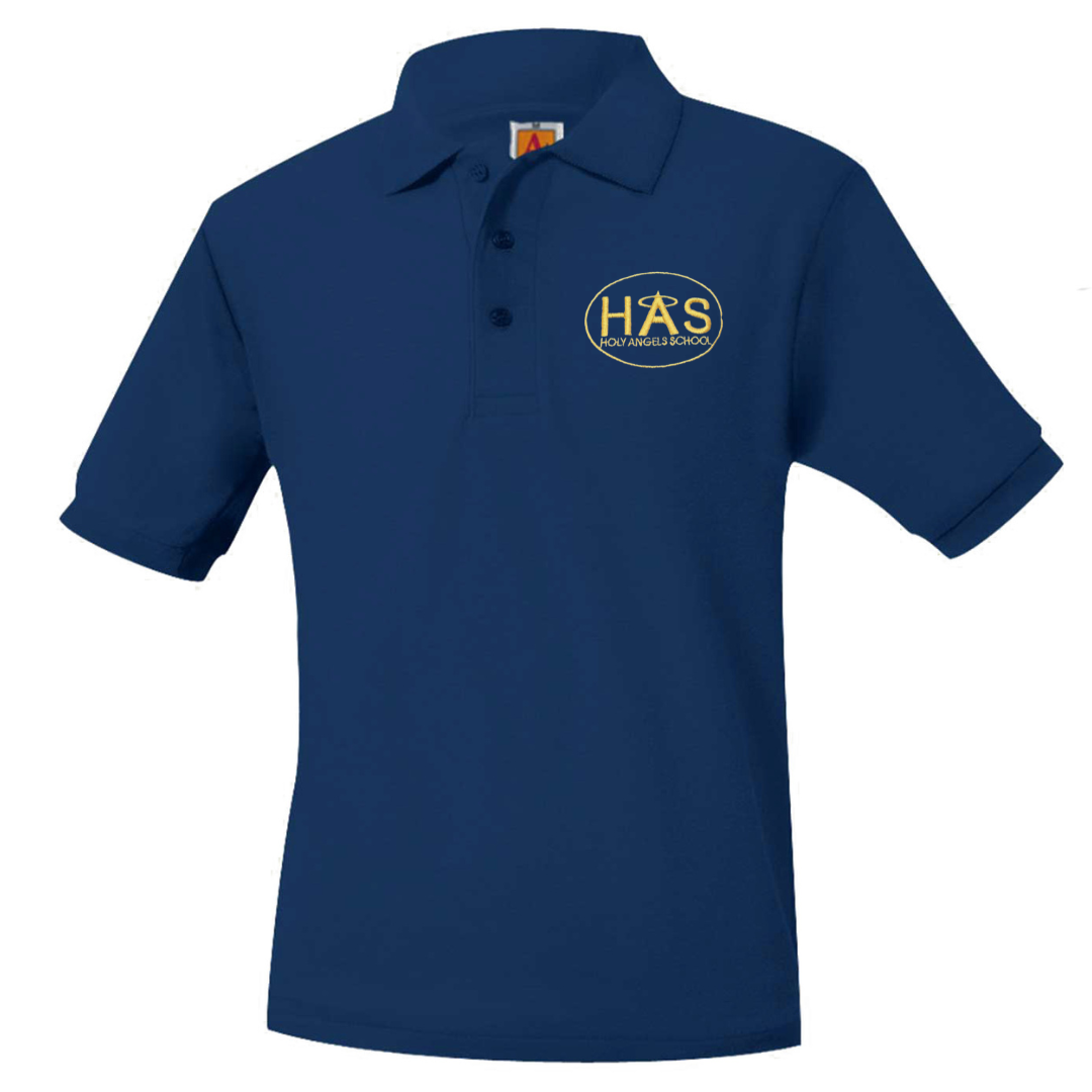 HOLY ANGELS SHORT SLEEVE POLO W/LOGO (8747HAS-DE)