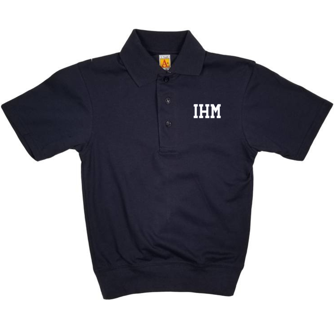 IMMACULATE MARY NAVY SS BANDED POLO (8311IHM-DE)