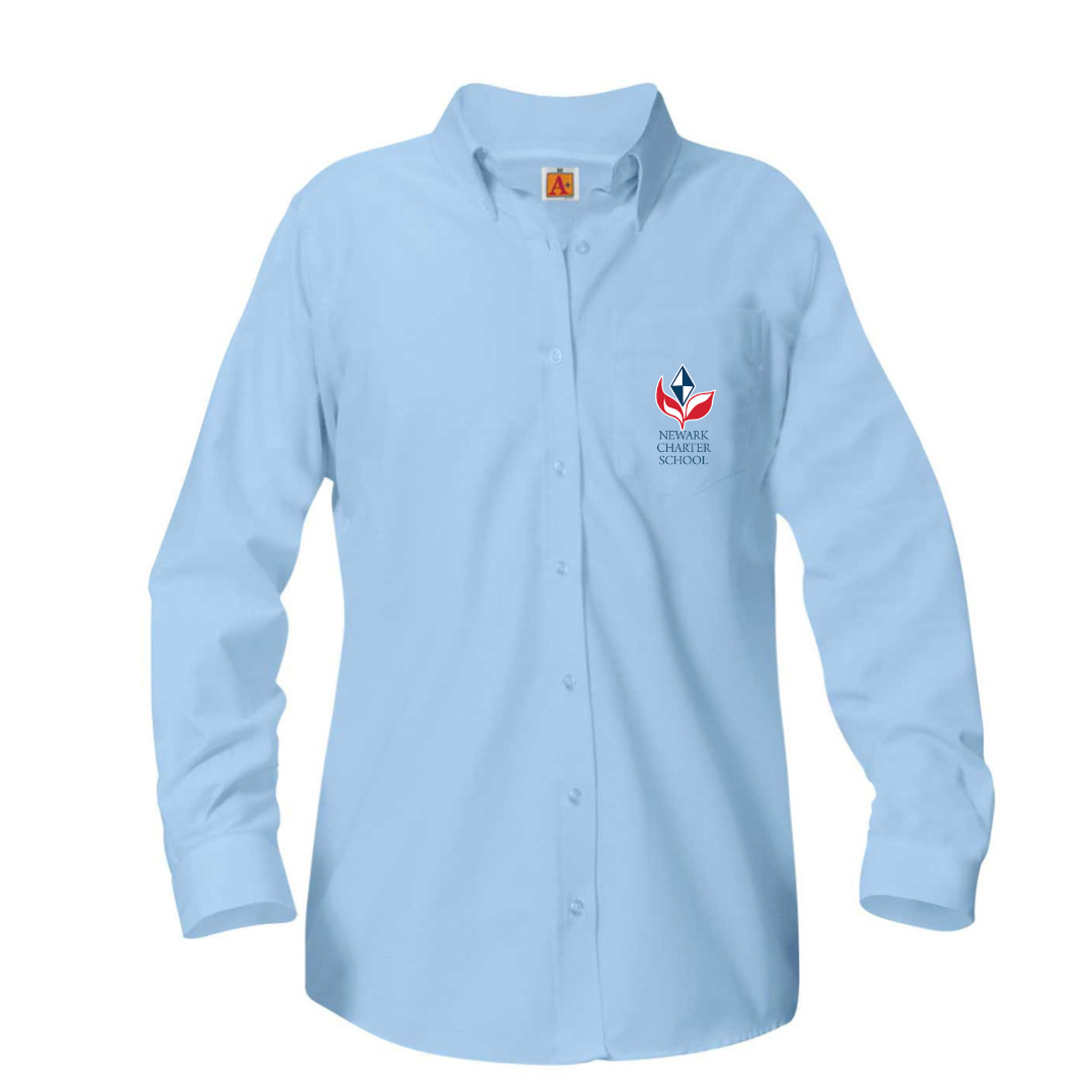 NEWARK CHARTER H.S LS OXFORD W/LOGO (8066NCHS-DE)