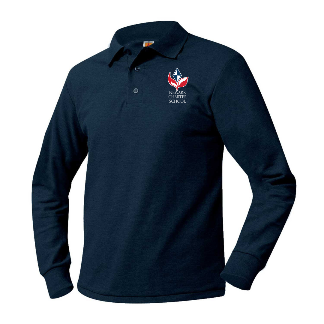 NEWARK CHARTER  LS POLO W/LOGO (8748NCS)