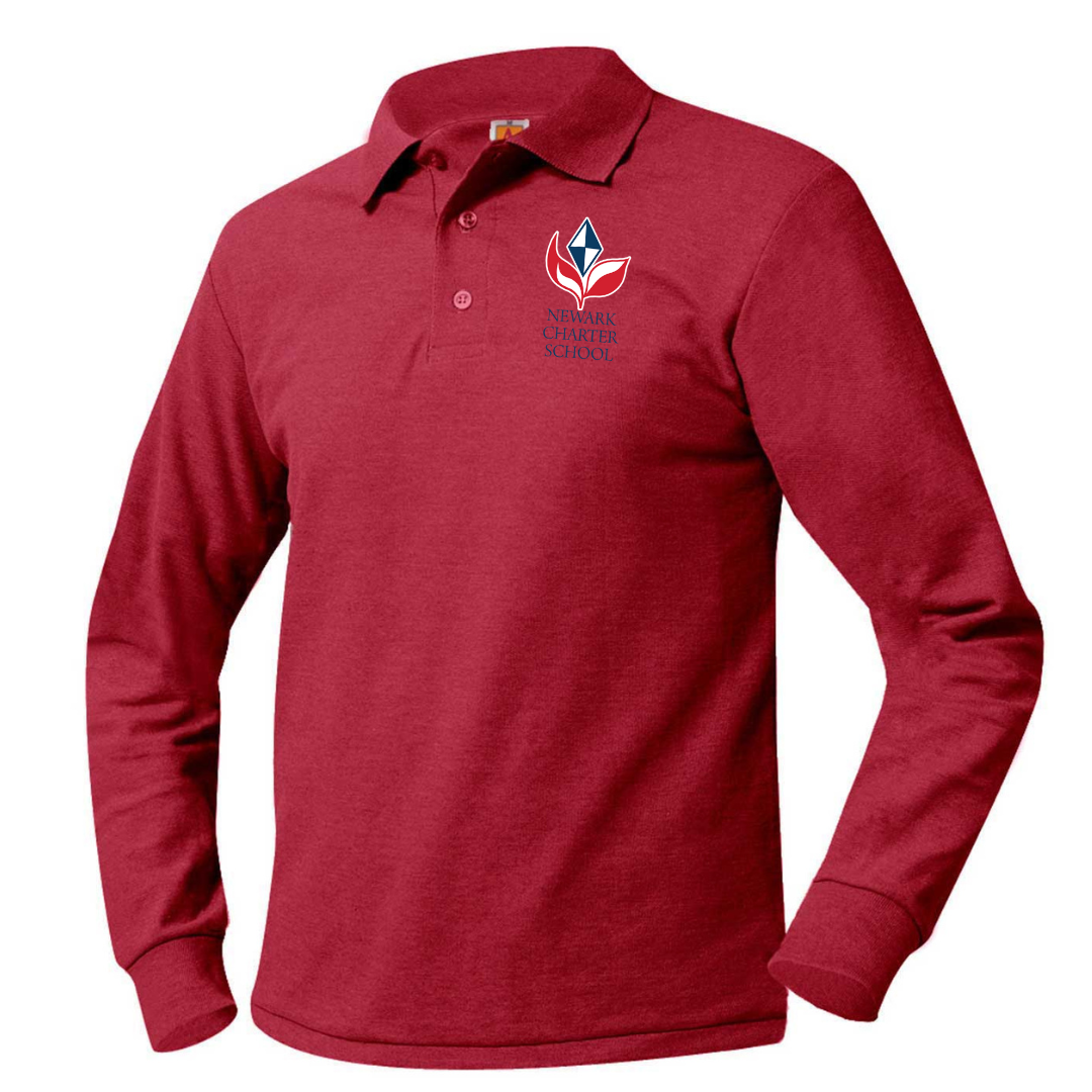 NEWARK CHARTER  LS POLO W/LOGO (8748NCS)