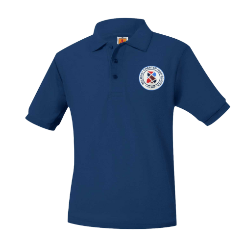 BELMONT HS SHORT SLEEVE NAVY POLO W/LOGO (8747BELH)