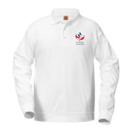 NEWAR CHARTER SCHOOL WHITE LS BANDED POLO (8317NCS-DE)