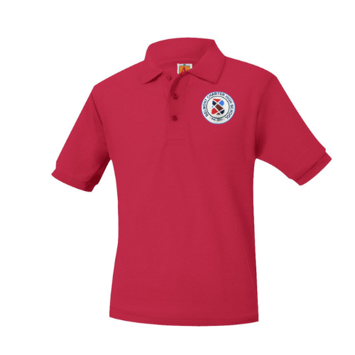 BELMONT HS SHORT SLEEVE POLO W/LOGO (8747BELH)