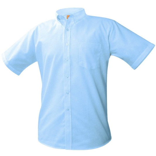 SHORT SLEEVE BLUE OXFORD (8061BA) ANTONIO PANTOJA GIRLS 6-8