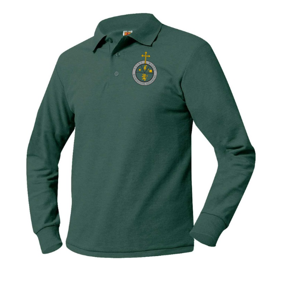 ST. MARK'S HIGH SCHOOL LS POLO W/LOGO (8766SMHS-DE)