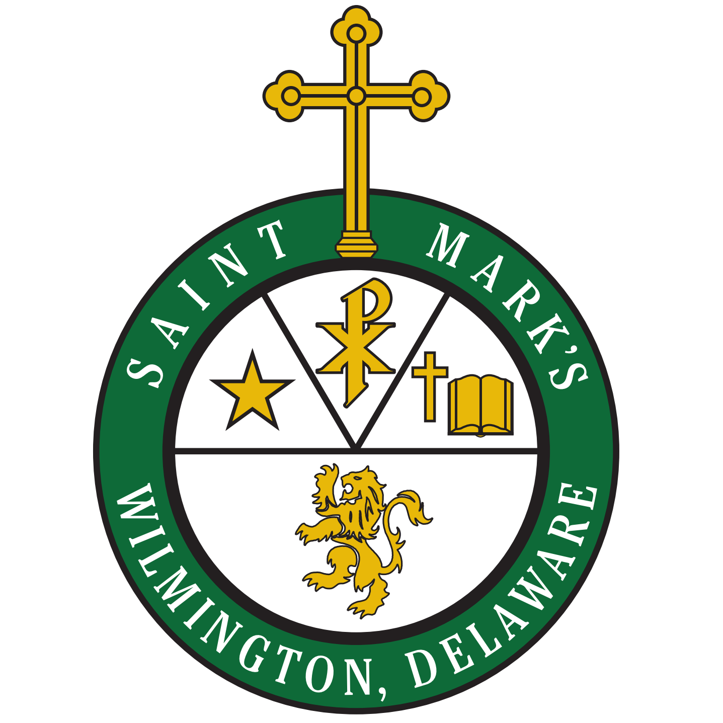 SAINT MARK'S  V-NECK PULLOVER SWEATER W/LOGO (6500SMHS-DE)