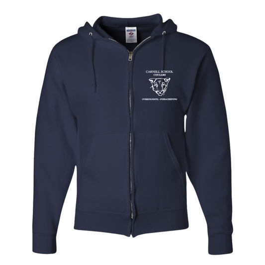 CARNELL NAVY FULL ZIP HOODIE W/LOGO (993CARN)