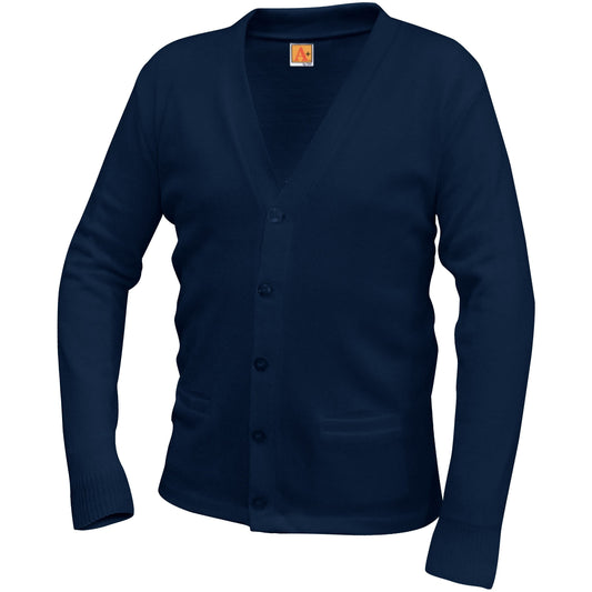 HOSTOS V-NECK CARDIGAN W/LOGO (6300HOST)