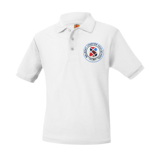 BELMONT HS SHORT SLEEVE POLO W/LOGO (8747BELH)