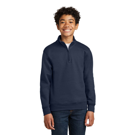 BELMONT MIDDLE NAVY QUARTER ZIP W/LOGO (995BEL-M