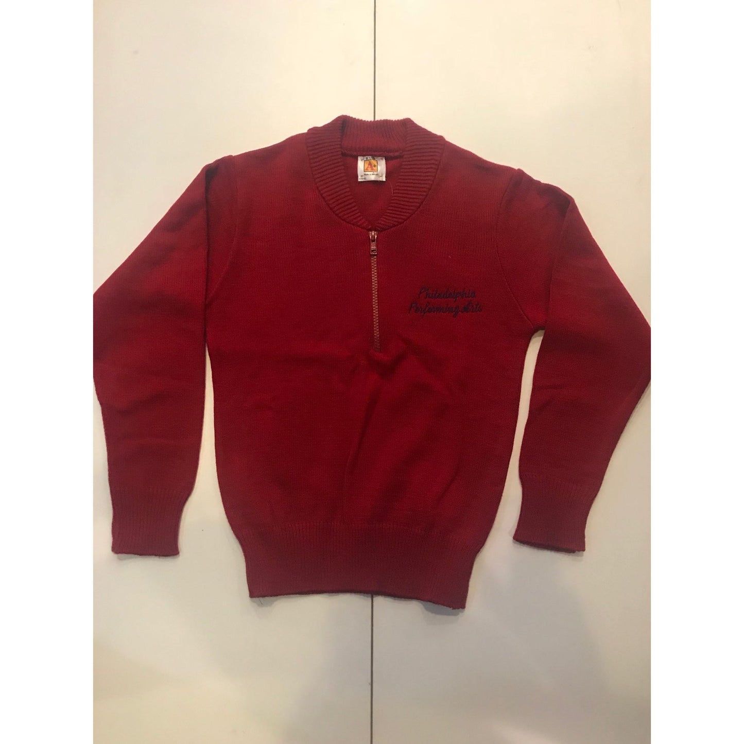 HALF ZIP PULLOVER SWEATER W/LOGO (6545)