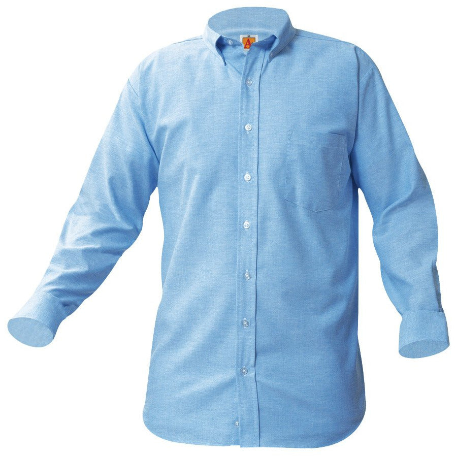 OXFORD BOYS/MEN LONG SLEEVE BLUE  (8066B)